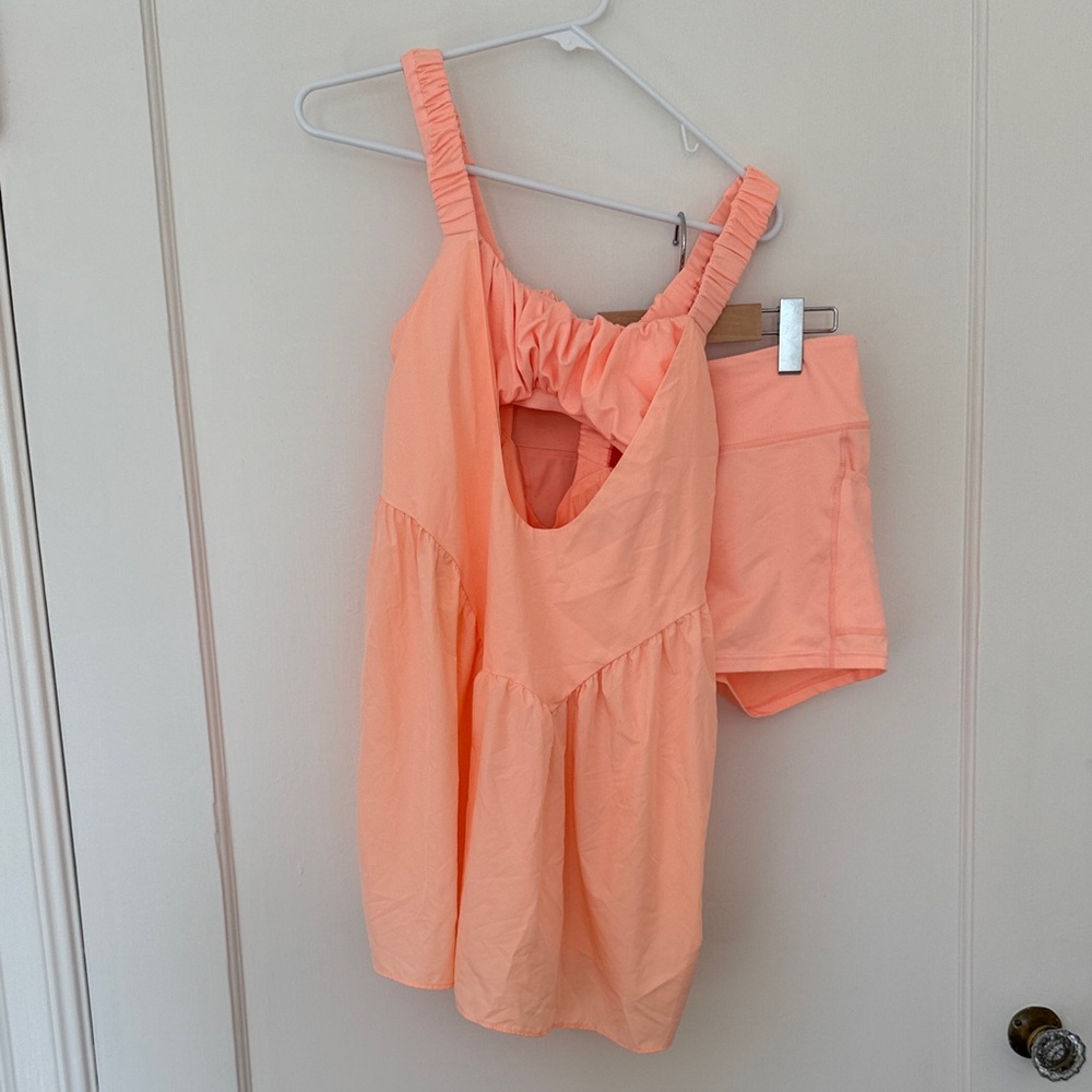 FP Movement by Free People Peach Dress and Shorts Set